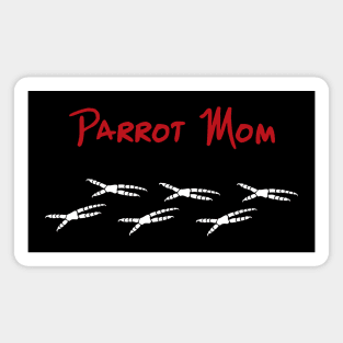 Parrot Mom with Footprints Magnet